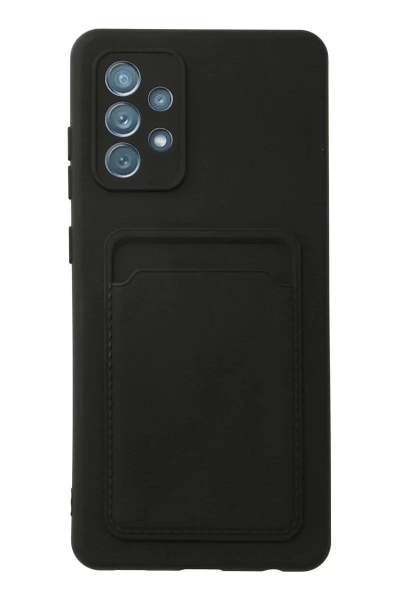 Newface Samsung Galaxy A72 Kılıf Kelvin Kartvizitli Silikon - Siyah