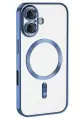 Newface Apple iPhone 16 Plus Kılıf Kross Magneticsafe Kapak - Mavi