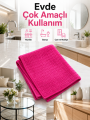 Mikrofiber Temizlik Bezi 40x40 cm Pembe İz Bırakmayan Çok Amaçlı Temizlik Bezi