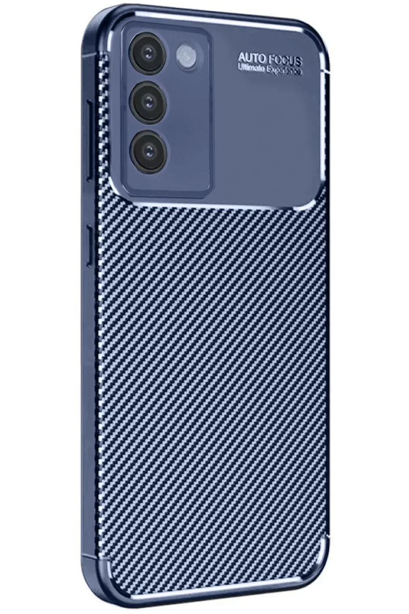 Newface Vivo V30 Lite 4G Kılıf Auto Focus Karbon Kapak - Lacivert