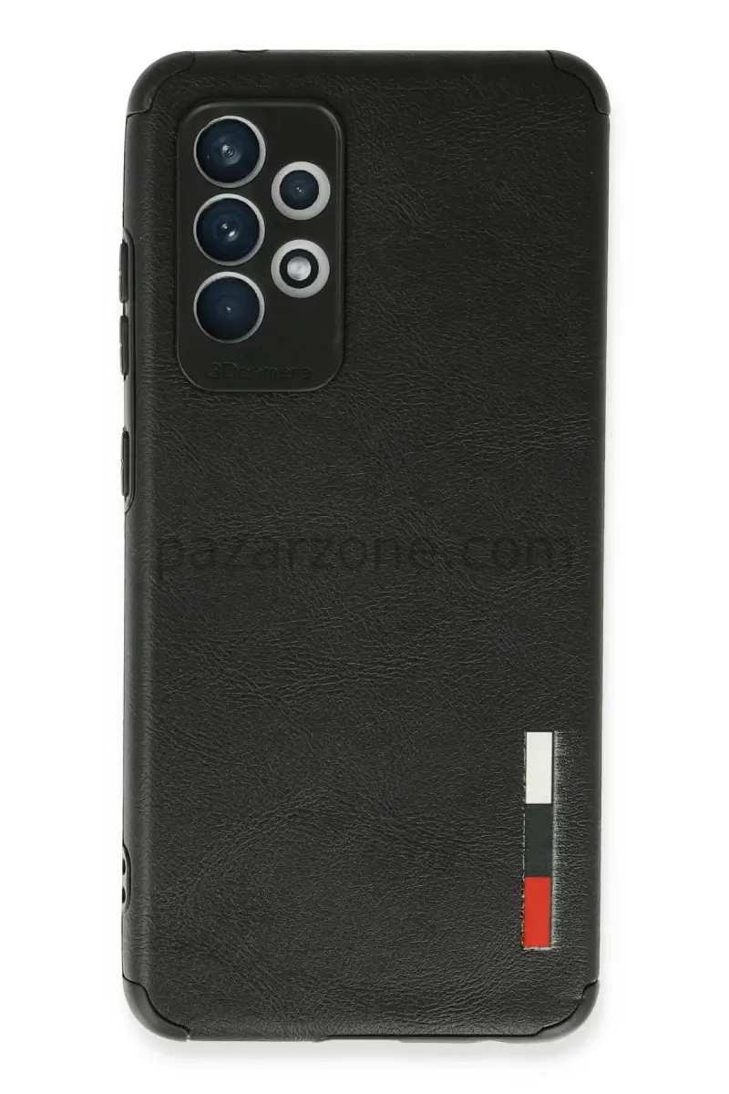 Newface Samsung Galaxy A72 Kılıf Loop Deri Silikon - Siyah