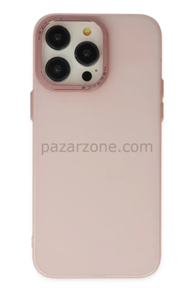 Newface Apple iPhone 13 Pro Max Kılıf Modos Metal Kapak - Pembe