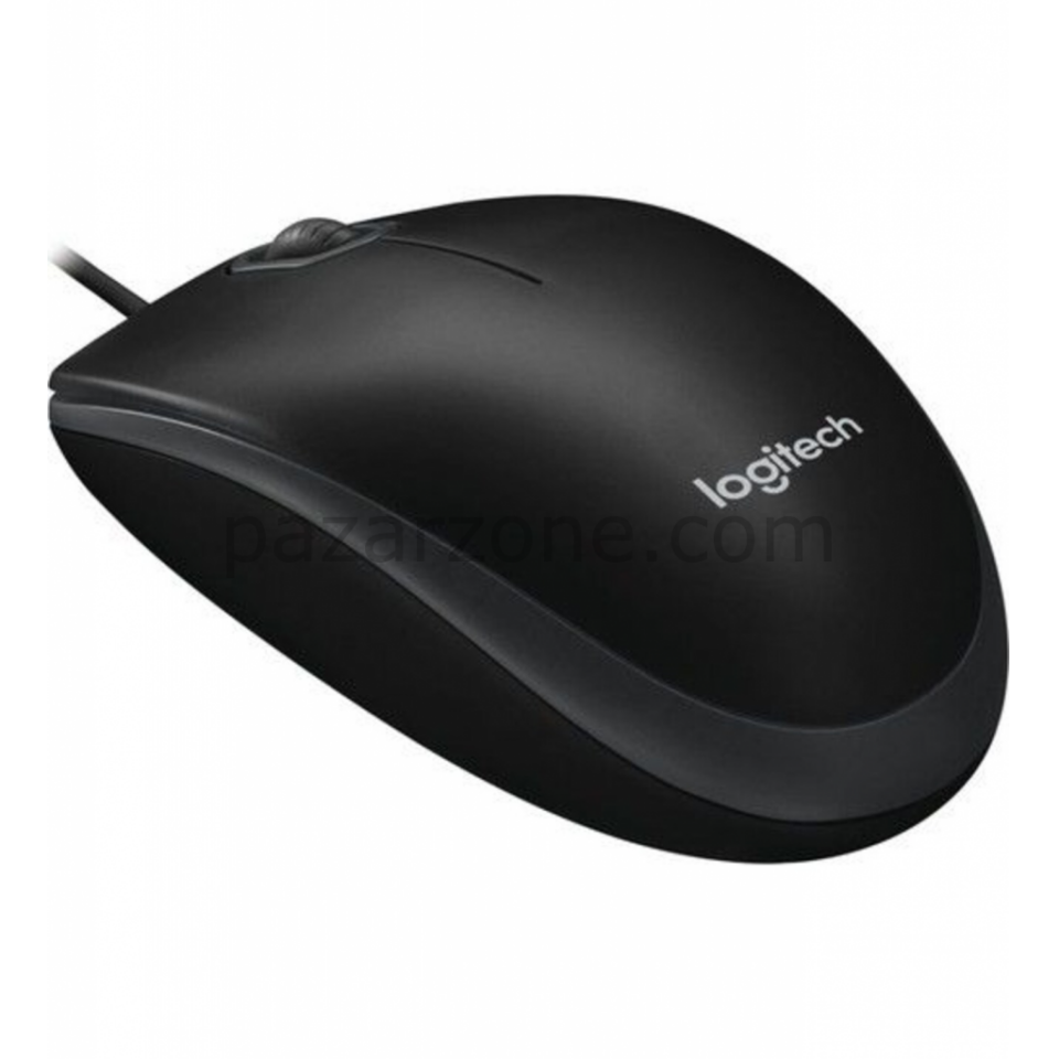 LOGITECH 910-003357, B100 Siyah, USB Kablolu, 1000dpi, Optik, 3 Tuşlu, Mouse