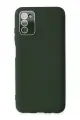 Newface Samsung Galaxy A03S Kılıf Lansman Glass Kapak - Koyu Yeşil