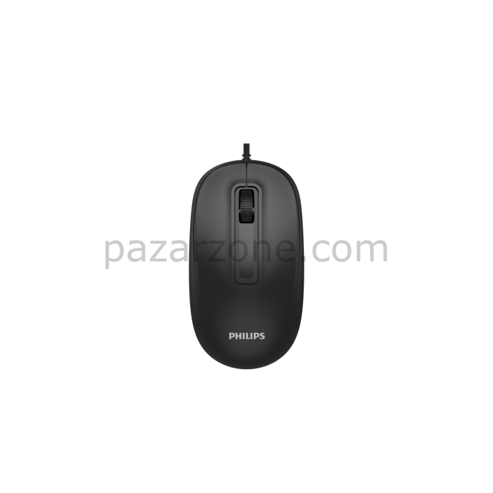 PHILIPS SPK7238B, Siyah, Usb Kablolu, 1200dpi, 3 Tuşlu Optic Mouse
