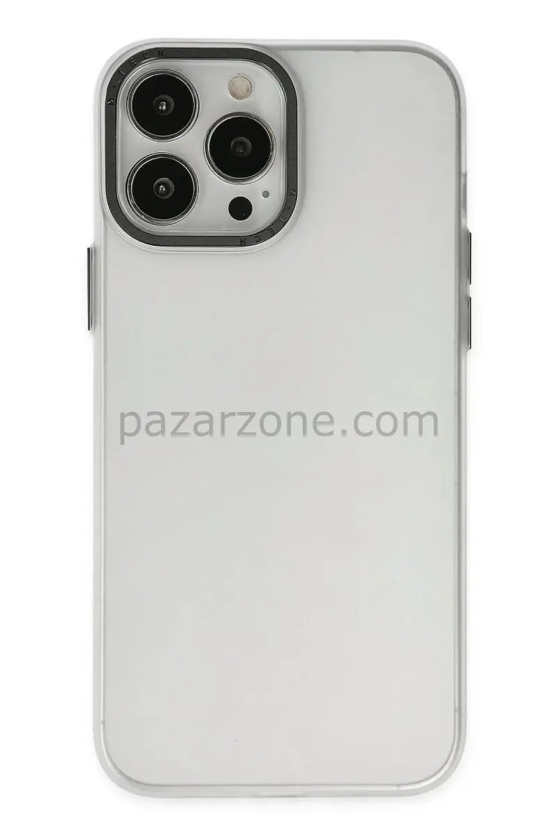 Newface Apple iPhone 13 Pro Max Kılıf Modos Metal Kapak - Şeffaf