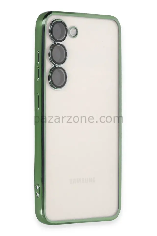 Newface Samsung Galaxy S24 Kılıf Razer Lensli Silikon - Yeşil