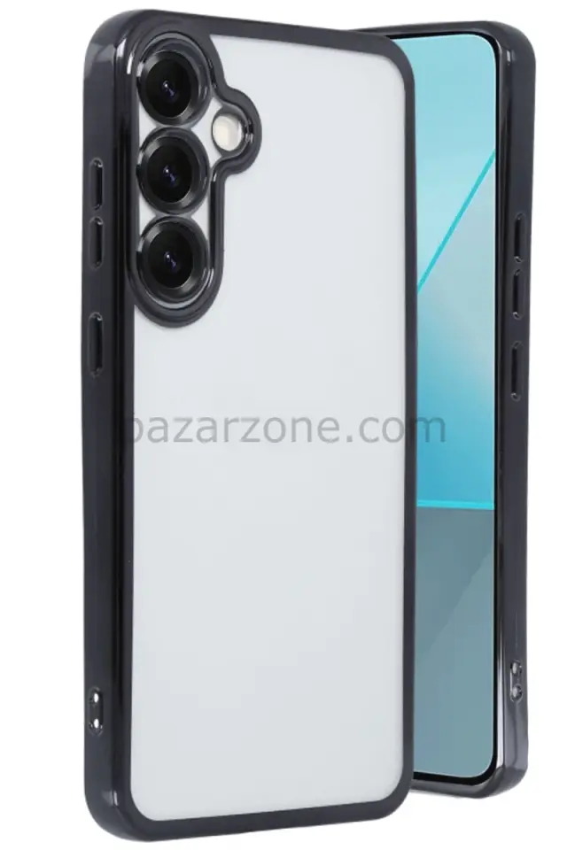 Newface Samsung Galaxy S25 Plus Kılıf Razer Lensli Silikon - Siyah