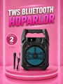 Taşınabilir 6.5” Bluetooth Hoparlör USB TF Kart Mikrofonlu Şarjlı Sistem