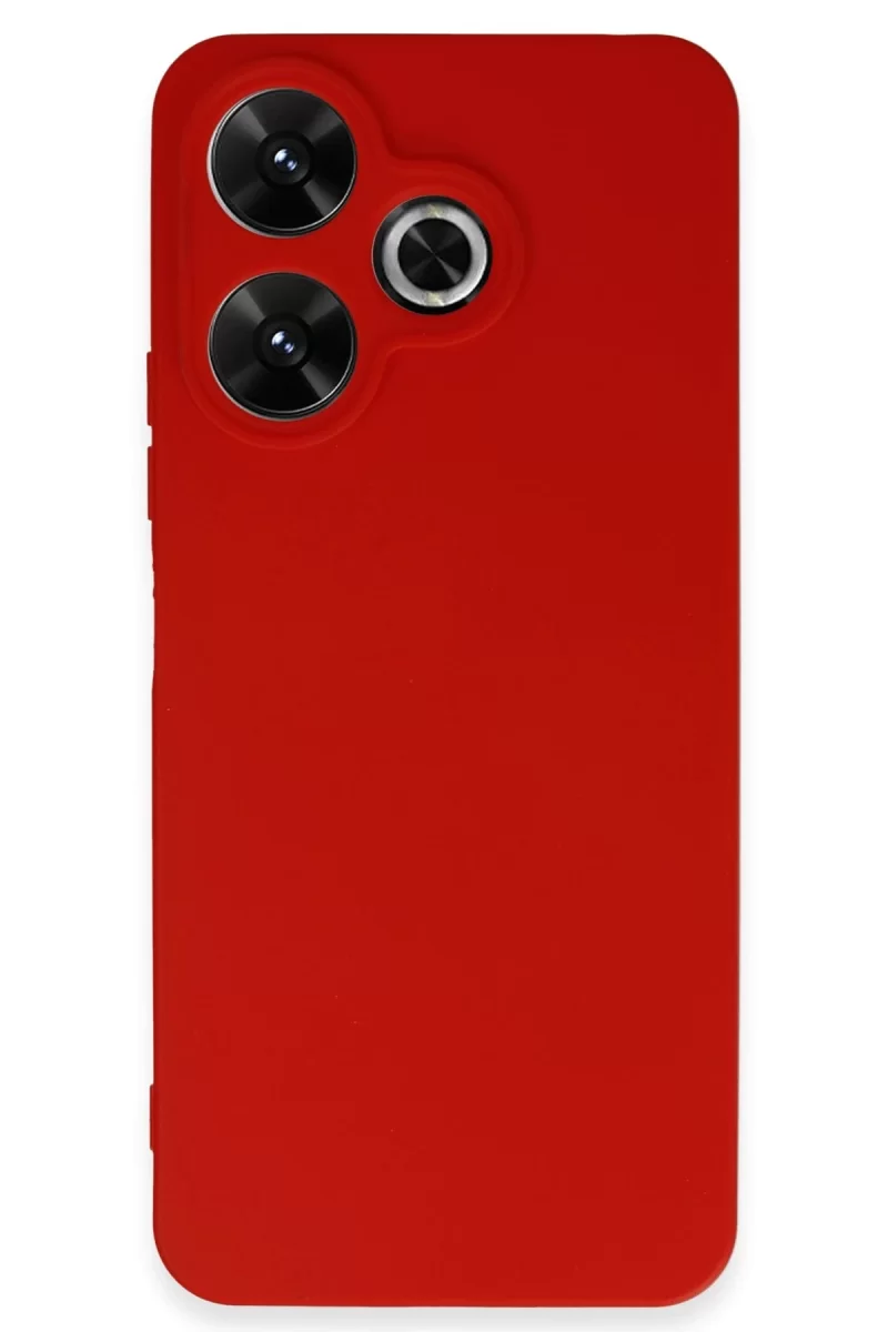 Newface Xiaomi Redmi 13 4G Kılıf First Silikon - Kırmızı