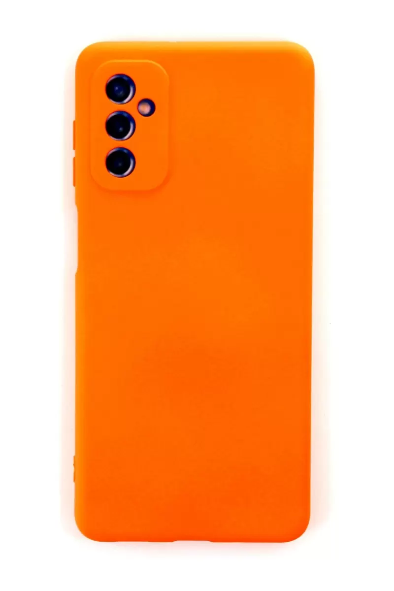 Newface Samsung Galaxy M52 5G Kılıf Nano içi Kadife Silikon - Turuncu