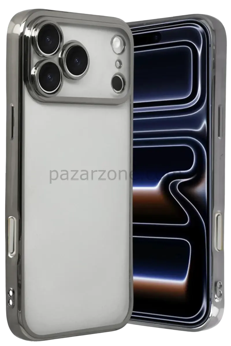 Newface Apple iPhone 17 Pro Razer Lensli Silikon - Titan Gri