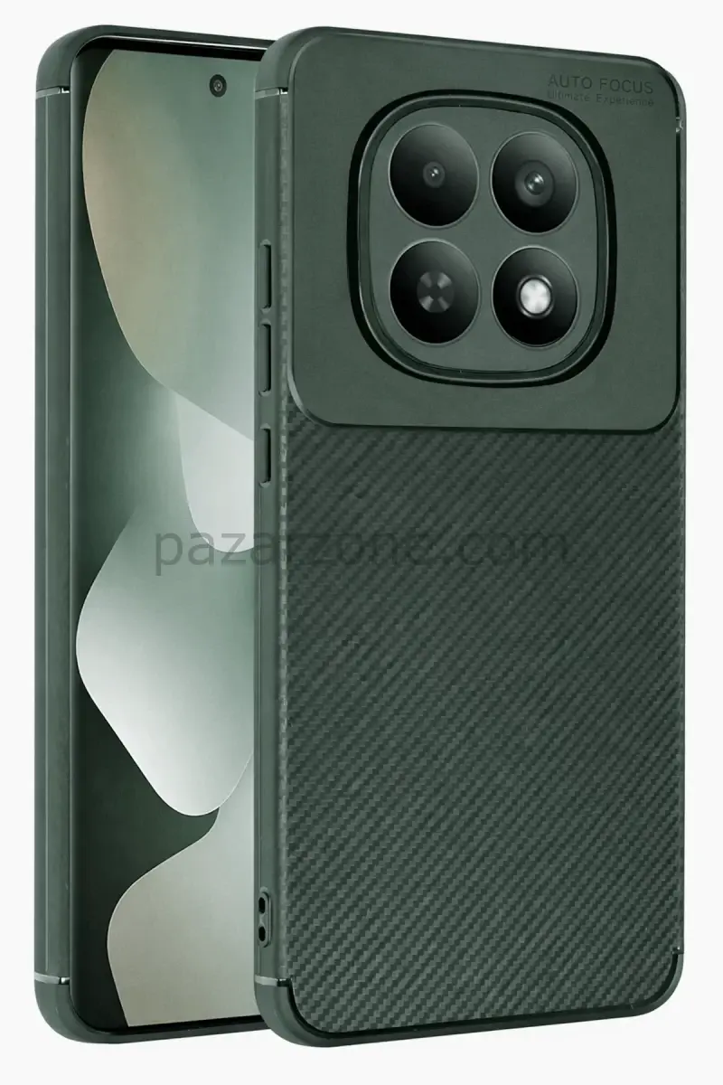 Newface Xiaomi Redmi Note 15 4G Auto Focus Karbon Kapak - Koyu Yeşil