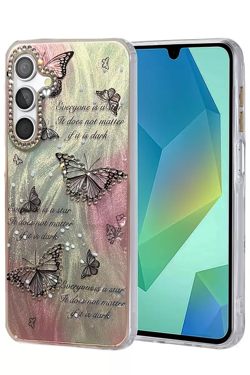 Newface Samsung Galaxy A15 4G Kılıf Blade Aynalı Desenli Kapak - Desen 6