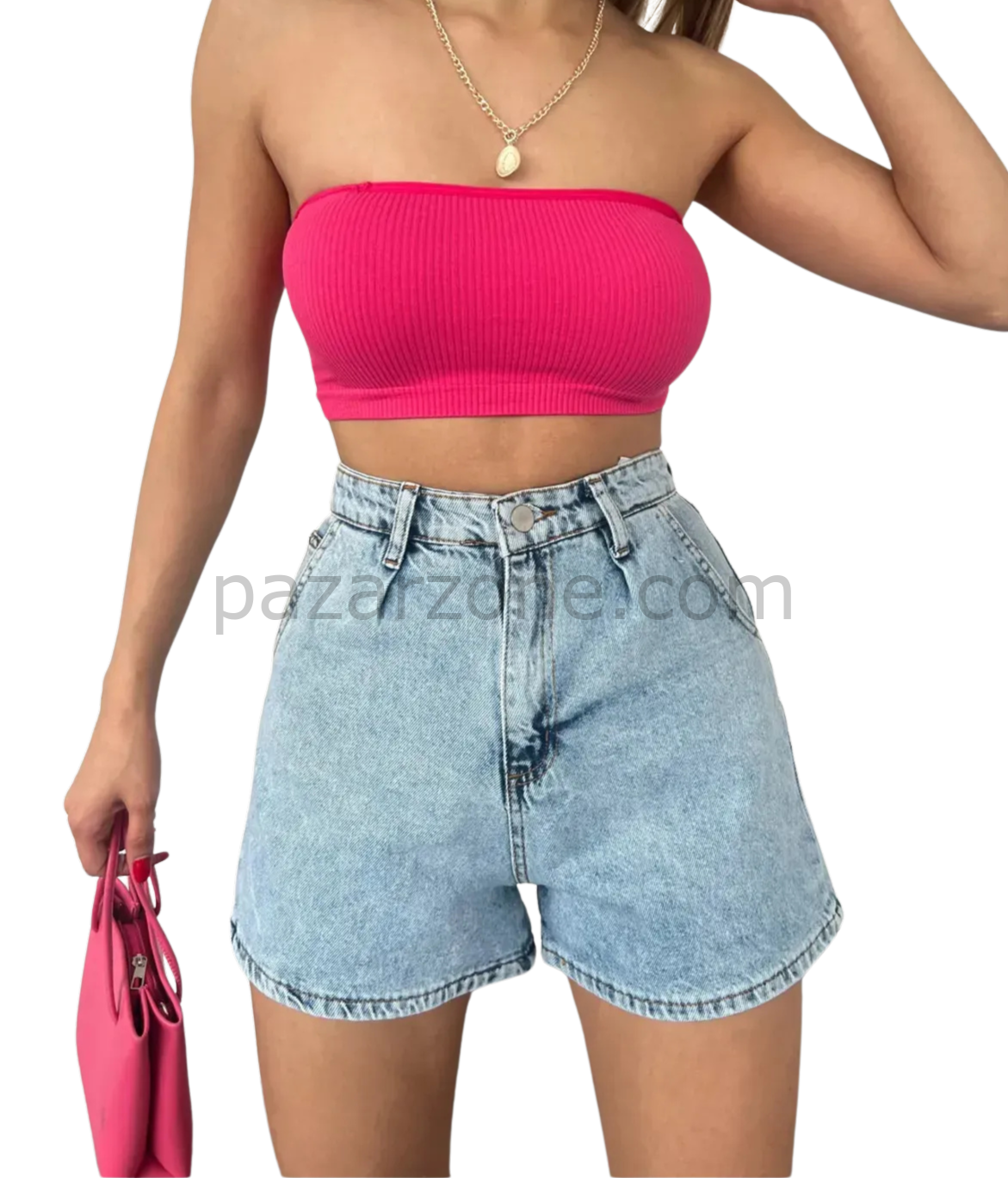 Denim Şort Cepli