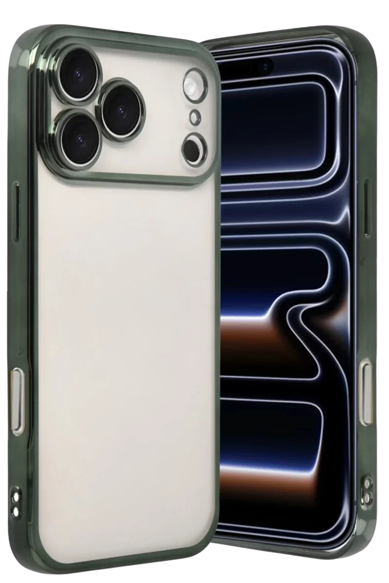 Newface Apple iPhone 17 Pro Razer Lensli Silikon - Yeşil