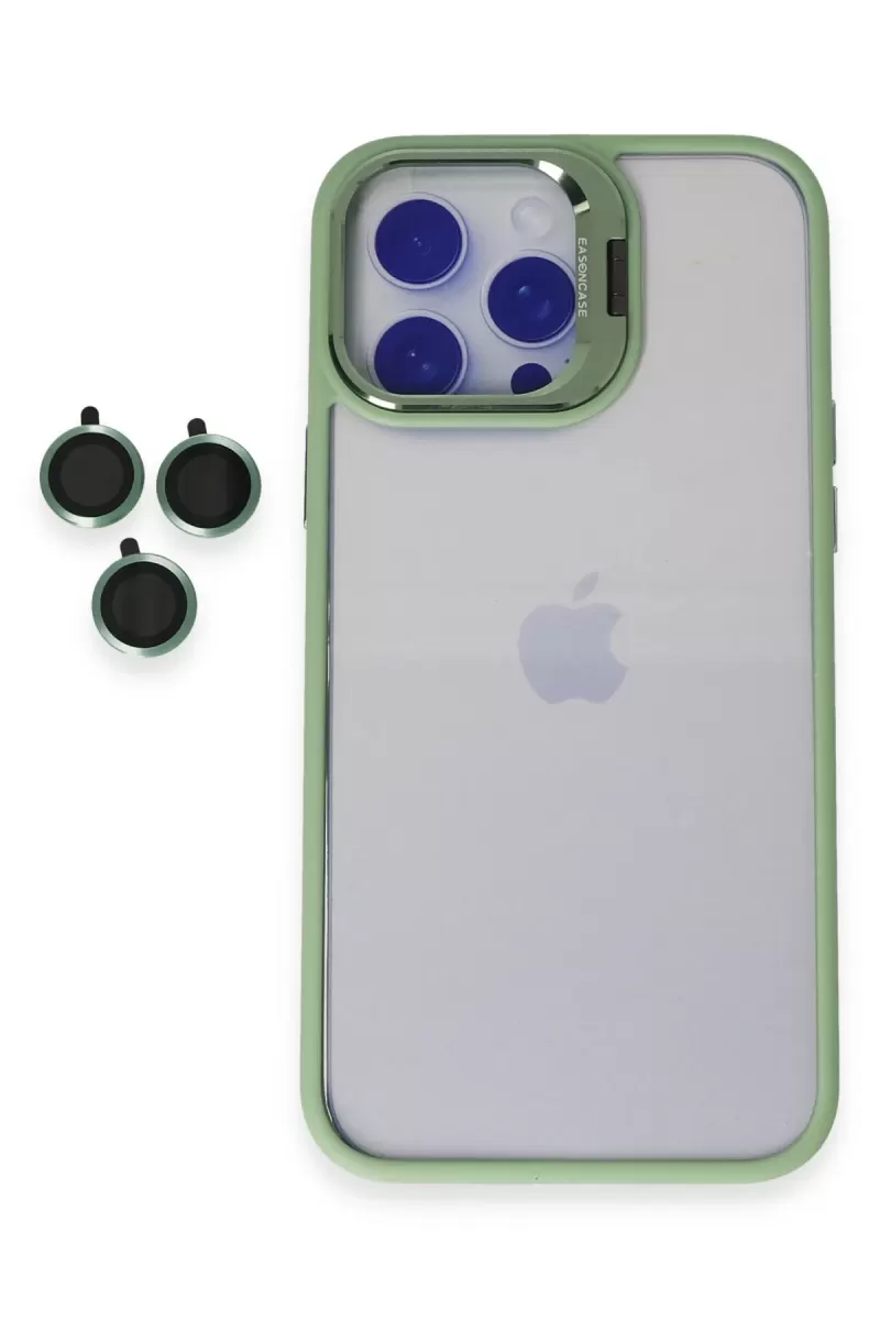 Joko Apple iPhone 15 Pro Max Kılıf Roblox Lens Standlı Kapak - Yeşil