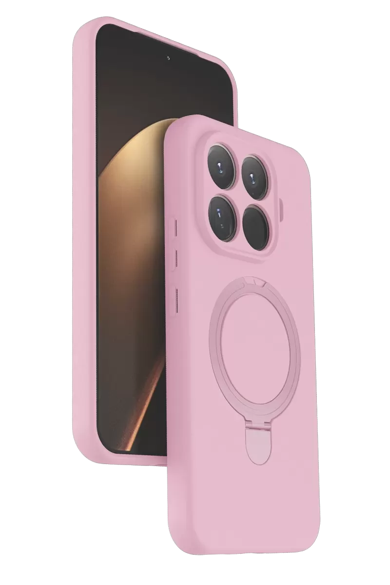 Newface Xiaomi Mi 15T Pro Regal Magsafe Standlı Kapak - Açık Pembe