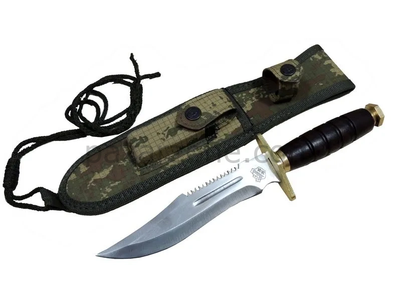 T.c. Standart Komando Bıçağı 30 Cm - Tırtıklı, Kamuflaj Kılıflı