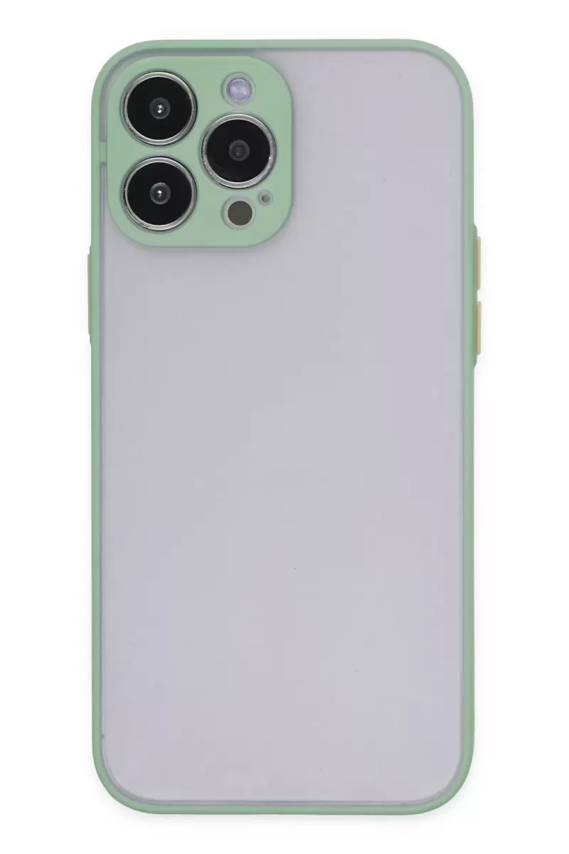 Newface Apple iPhone 13 Pro Max Kılıf Montreal Silikon Kapak - Turkuaz