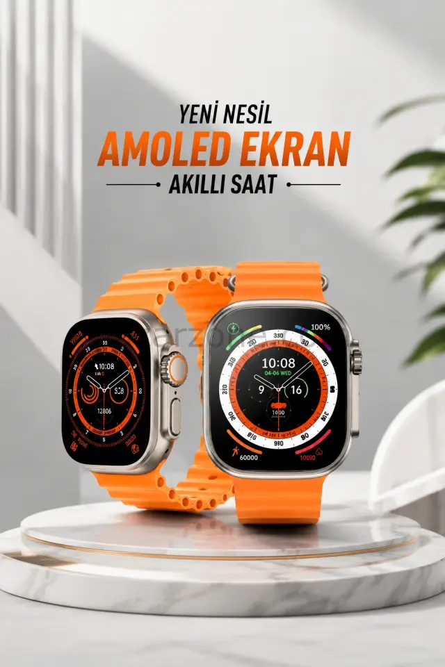 Akıllı Saat Android ve İOS Uyumlu 49 MM NFC Özelliği GPS Takibi
