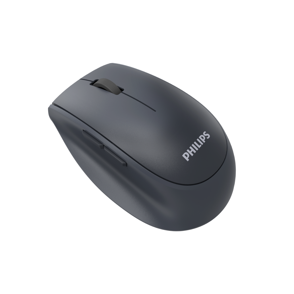 PHILIPS SPK7627K, Gri, USB Nano 2,4Gh ve Bluetooth Kablosuz, 1600dpi, Optic, 5 Tuşlu, Şarj Edilebilir, Mouse