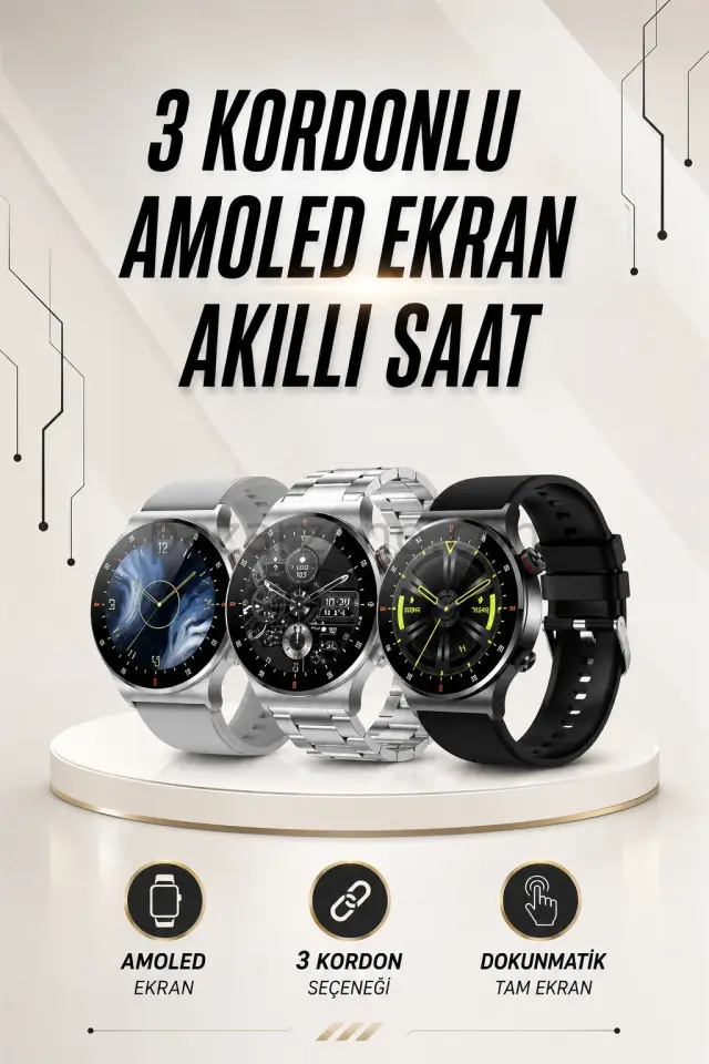 Akıllı Saat Arama Cevaplama Müzik Dinleme GPS Takibi