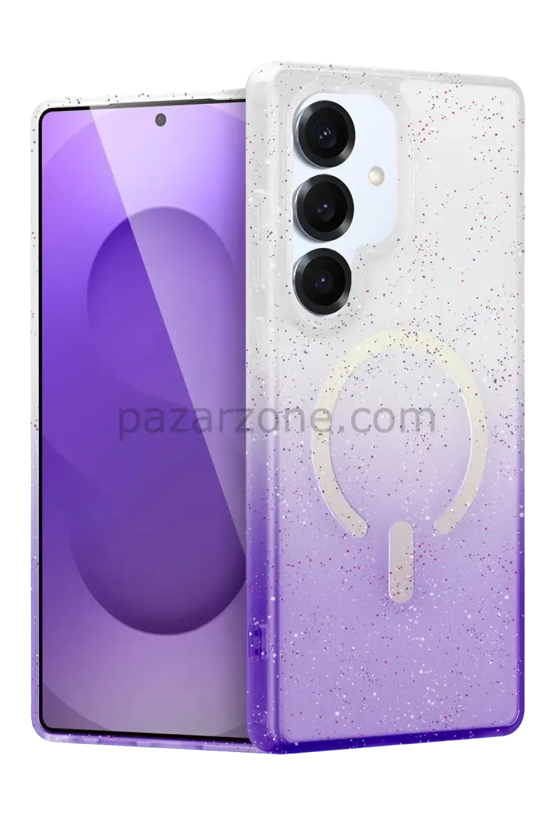 Newface Samsung Galaxy S25 Plus Pummel Shiny Magsafe Kapak - Mor