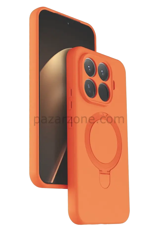 Newface Xiaomi Mi 15T Pro Regal Magsafe Standlı Kapak - Turuncu