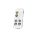 PHILIPS SPN7060WA/62, 6 Soket, Akım Korumalı Priz, 900 Joules, 2Mt Kablo, 1xUsb-C 15W Şarj, 4xUsb-A 20W, (Beyaz)
