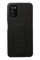 Newface Samsung Galaxy A03S Kılıf Mega Standlı Silikon - Siyah