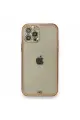 Newface Apple iPhone 12 Pro Kılıf Liva Taşlı Silikon - Pembe