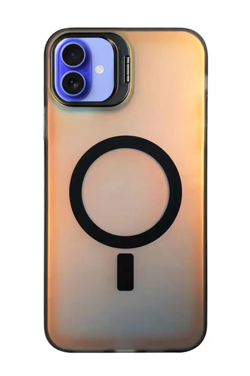 Newface Apple iPhone 16 Plus Kılıf Primera Magsafe Standlı Kapak - Siyah