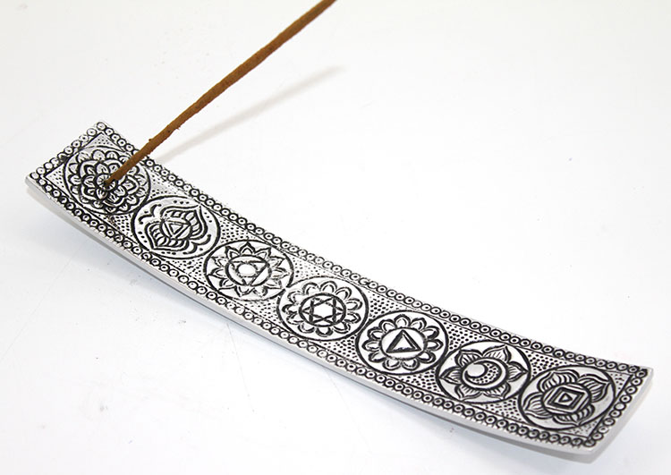 Metal Kayık 7 Çakra (Chakra) Tütsülük
