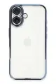 Newface Apple iPhone 16 Plus Kılıf Razer Lensli Silikon - Açık Mavi