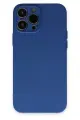 Newface Apple iPhone 13 Pro Max Kılıf Nano içi Kadife Silikon - Lacivert