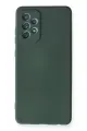 Newface Samsung Galaxy A72 Kılıf Nano içi Kadife Silikon - Koyu Yeşil