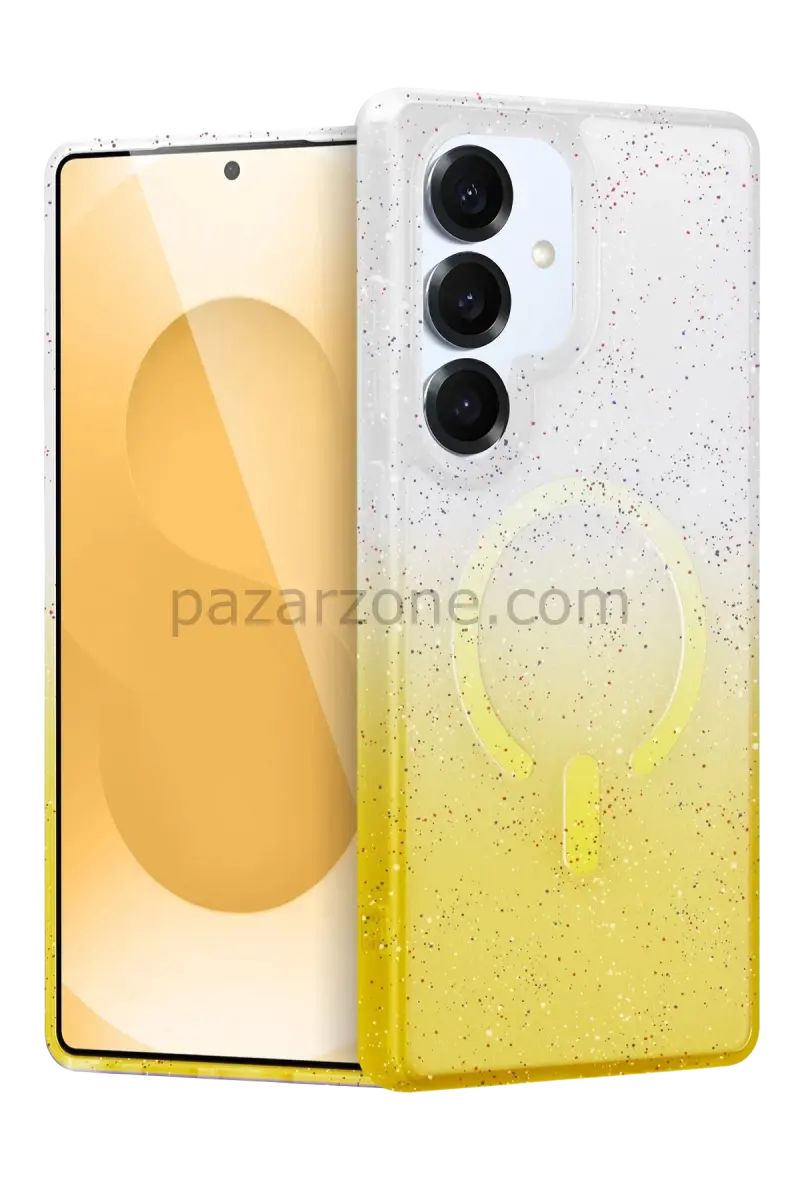 Newface Samsung Galaxy S25 Pummel Shiny Magsafe Kapak - Gold
