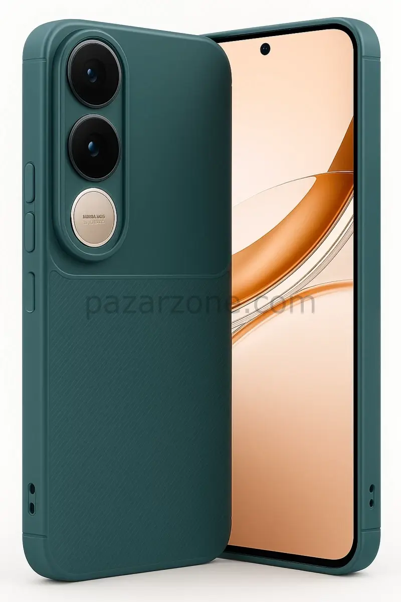 Newface Vivo V50 Lite 4G Auto Focus Karbon Kapak - Koyu Yeşil