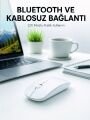Bluetooth Kablosuz Wireless Mouse Şarjlı Sessiz Ergonomik 5000 DPI Fare