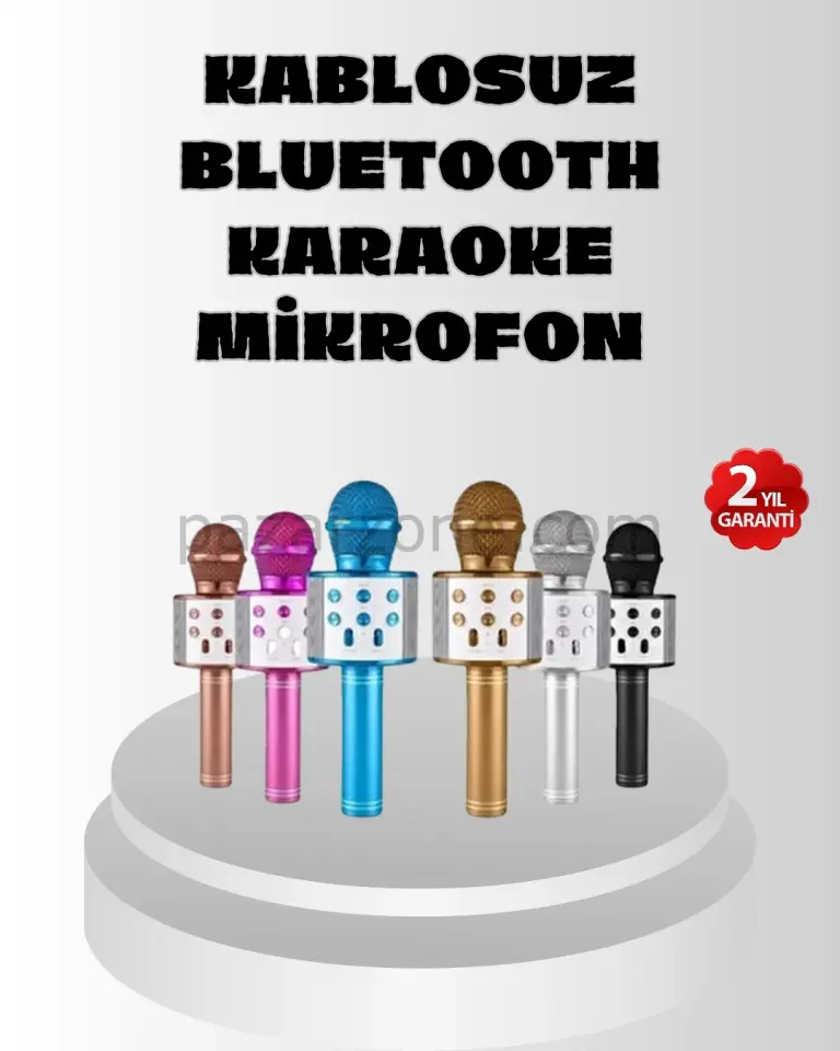 Kablosuz Bluetooth Karaoke Mikrofon  Yankı Efektli