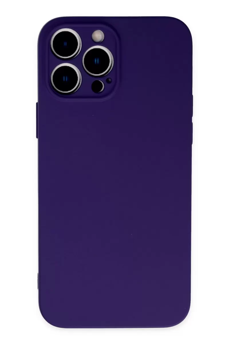 Newface Apple iPhone 13 Pro Max Kılıf Nano içi Kadife Silikon - Mor