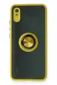Newface Xiaomi Redmi 9A Kılıf Montreal Yüzüklü Silikon Kapak - Sarı