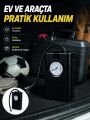 Taşınabilir Araç Hava Pompası Analog Manometreli Lastik Şişirme Pompası
