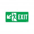 Exit Sol Aşağı Uyarı Levhası 17,5x25 KOD:958