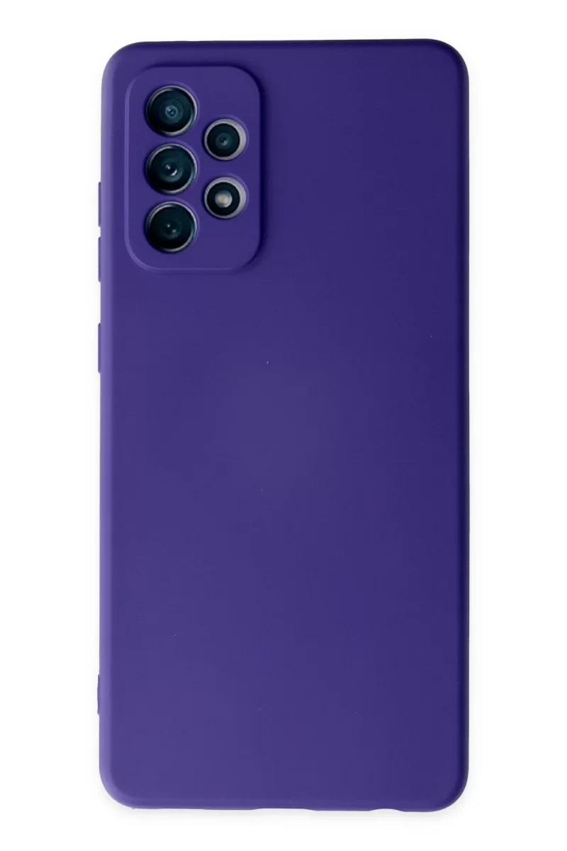 Newface Samsung Galaxy A72 Kılıf Nano içi Kadife Silikon - Mor