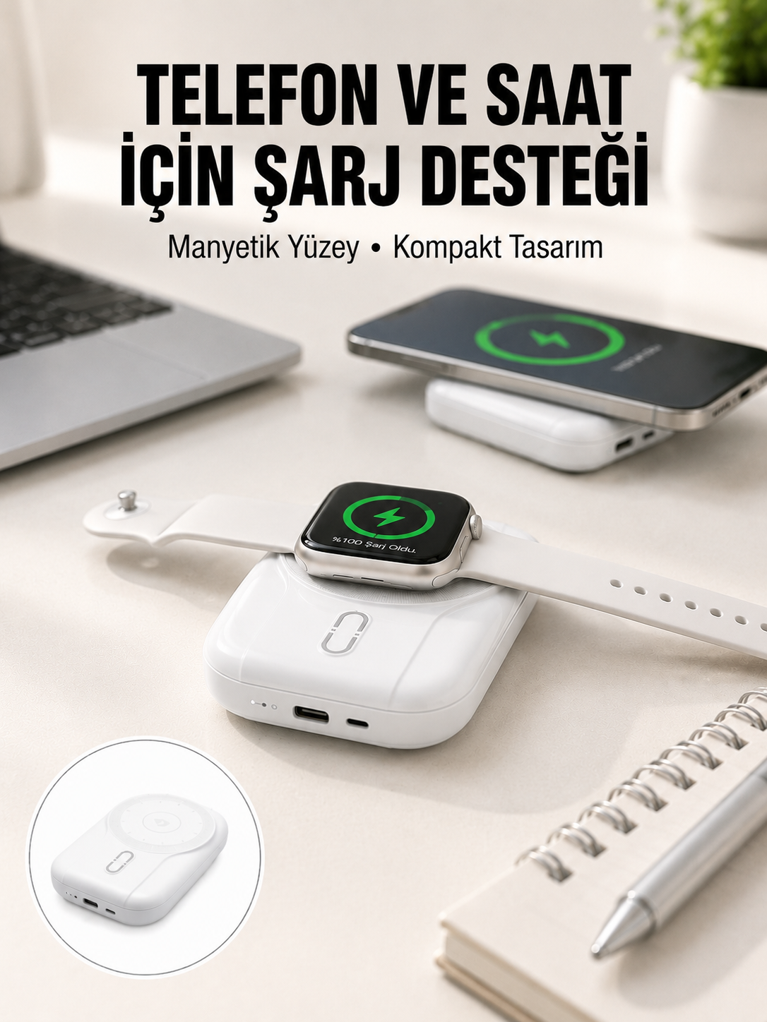 Yüksek Kapasiteli 22.5W Hızlı Şarj Taşınabilir Powerbank Yeni Nesil