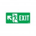 Exit Sol Yukarıı Uyarı Levhası 17,5x25 KOD:960