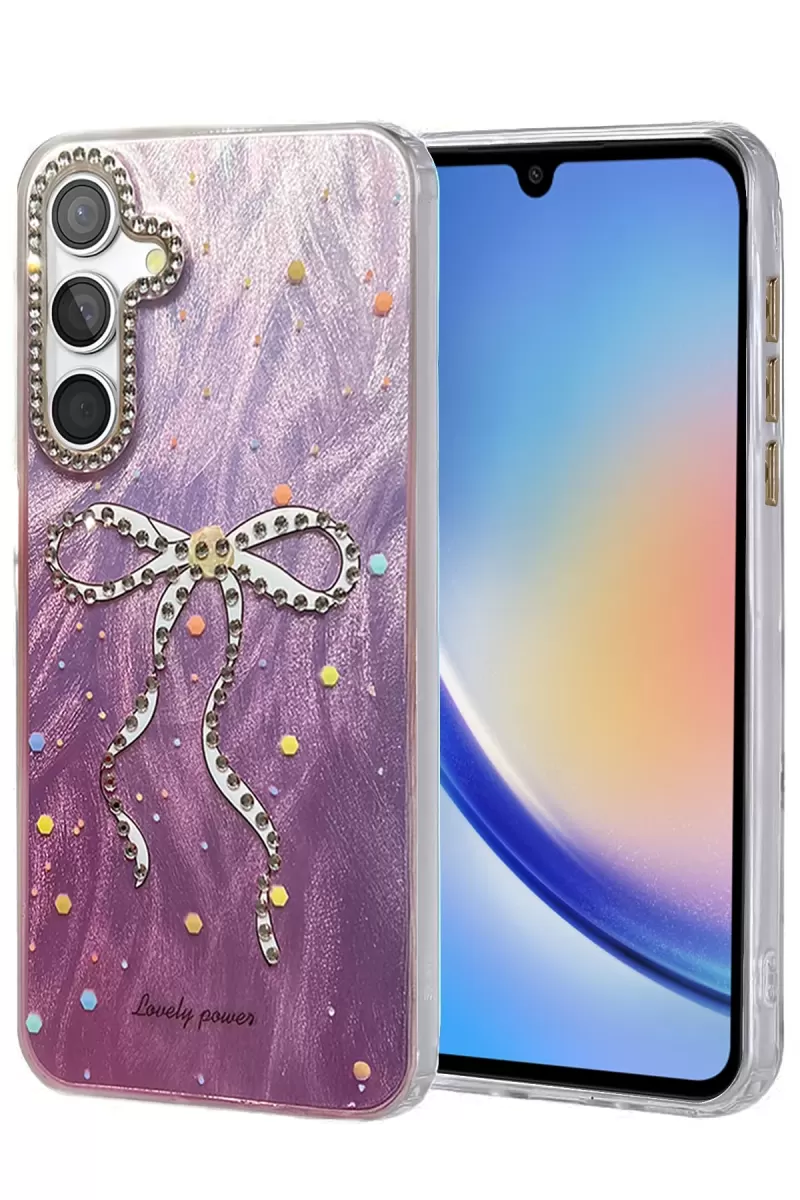 Newface Samsung Galaxy A34 5G Kılıf Blade Aynalı Desenli Kapak - Desen 1