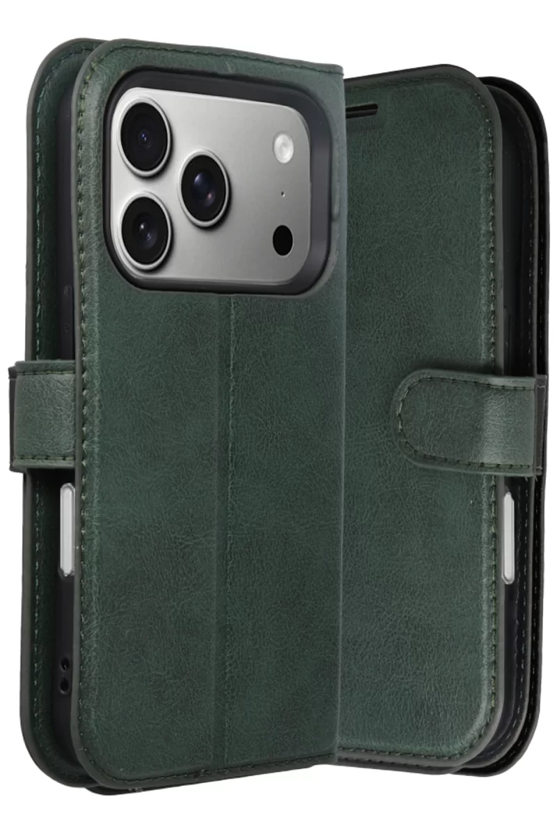 Newface Apple iPhone 17 Pro Trend S Plus Kapaklı Kılıf - Yeşil